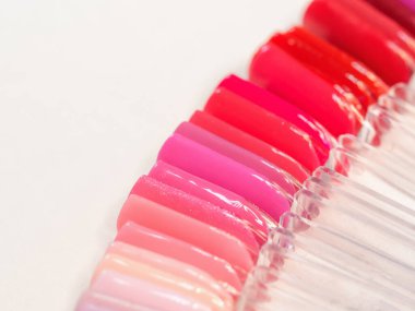 Oje için plastik testçi koleksiyonu, kapatın.