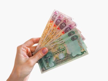 İzole edilmiş Arap toprakları ellerinde banknotlar