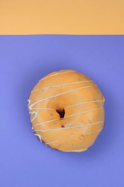 Pop art donut with cream — Stock Photo, Image