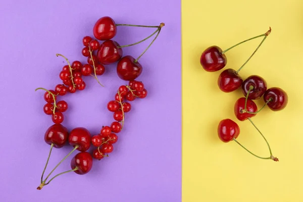 Cerejas pop art — Fotografia de Stock