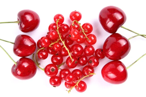 Cherries and currants in a vacuum — Stock Photo, Image