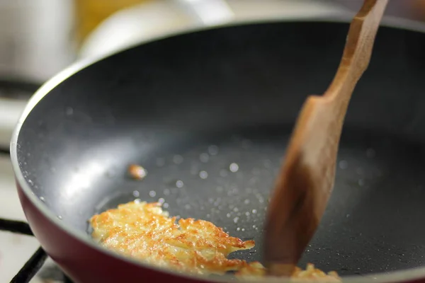 Appetizing Draniki Cooks Chef — Stock Photo, Image