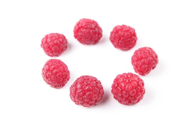 Raspberry on a glossy surface — Stock Photo, Image
