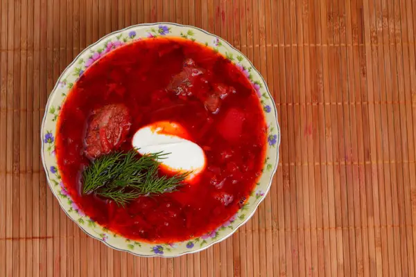 Украинское Национальное Блюдо Борщ — стоковое фото