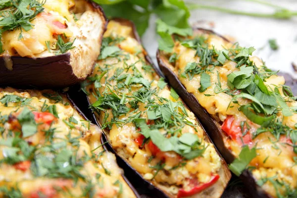 Stuffed eggplant from the oven — Stock Photo, Image