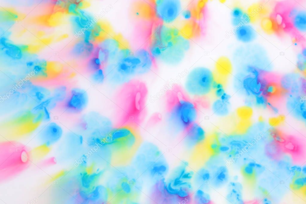 Abstract multicolored background, paint stains on white background, art, fantasy, global warming, other planet, environmental problems