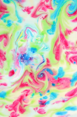 Soyut uzay arka plan, sıvı magma akışı, iklim bölgeleri, tasarımcı için yaratıcı desen çok renkli boyalar