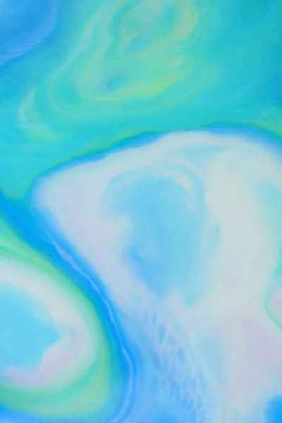 デザイナー、青の背景をぼかすための液体、創造的なパターンを描画した抽象的な青い緑背景 — ストック写真