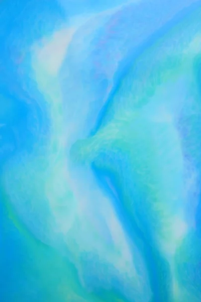 Abstract blue green background with paints on liquid, creative pattern for designer, blue blurred background