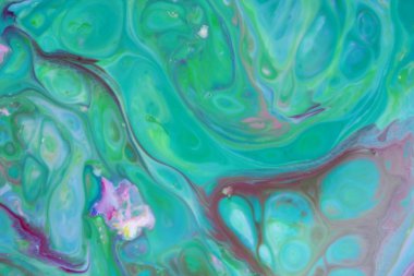 Sıvı, yeşil yeşil pembe soyut noktalar pembe kozmik arka plan, pop art doku, designer, renkli desen, sıvı kirli arka plan için minimalist arka plan