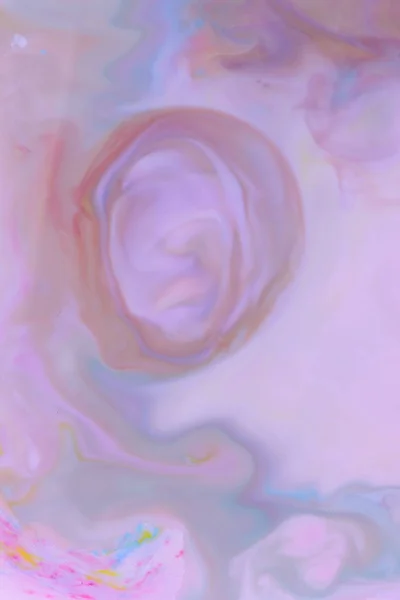 Abstrakt Holografisk Bakgrund Med Färg Flytande Flerfärgade Fläckar Mjölk Kosmiska — Stockfoto