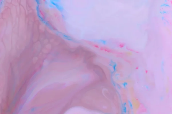 抽象全息背景与油漆在液体 五颜六色的污渍牛奶 宇宙全息图案 极简主义 流行艺术纹理为设计师 — 图库照片
