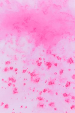 Beyaz sıvı, pembe holografik özgeçmişlerine pembe boya lekeleri süt, kozmik desen, minimalizm, pop art doku Tasarımcısı, sanat için soyut