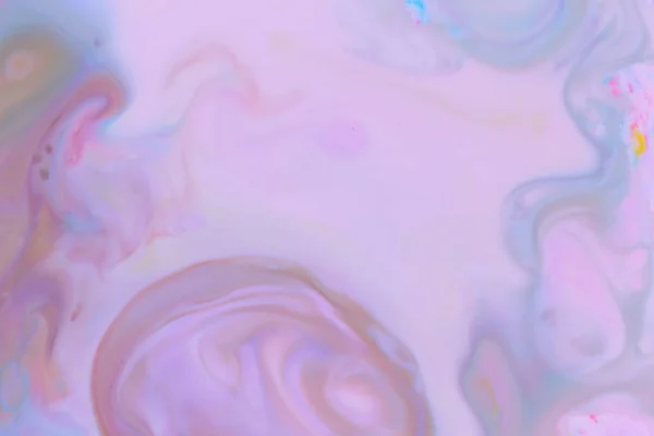 Streszczenie Tło Holograficzne Farbą Ciecz Wielobarwne Plamy Mleko Kosmiczne Holograficznego — Zdjęcie stockowe