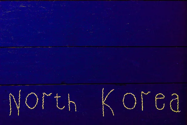 Inscription Rice North Korea Conceptual Collage Nuclear War North Korea — Stock Photo, Image