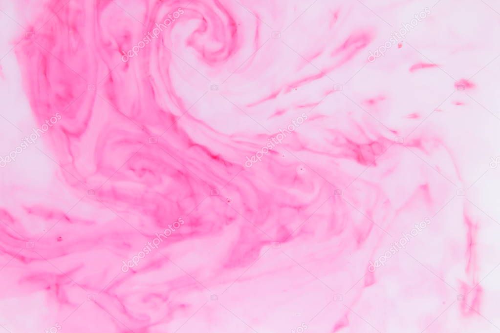 Abstract pink white background, pink watercolor pattern, colored stains on liquid, pop art texture, minimalist background for designer, pink, blank for fabric design