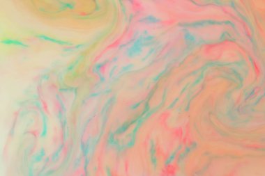 Çok renkli holografik arka plan, model, çok renkli boya lekeleri süt, sanat, minimalist arka plan, tasarımcı için pop art boş sıvı içinde