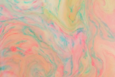 Çok renkli holografik arka plan, model, çok renkli boya lekeleri süt, sanat, minimalist arka plan, tasarımcı için pop art boş sıvı içinde