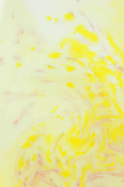 Abstract yellow purple background, pastel pattern, yellow and purple paint in white liquid, stains on milk, art, minimalistic background, blank for designer, pop art