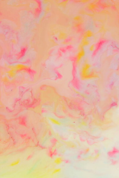 Abstract multicolored background, pastel pattern, multicolored paint in liquid, stains on milk, minimalistic background, blank for designer, pop art