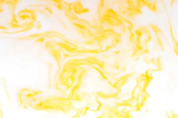 Sfondo Astratto Bianco Giallo Motivo Giallo Vernici Liquido Bianco Progettista — Foto Stock