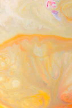 Çok renkli kozmik arka plan, çok renkli galaxy desen, tasarımcı, soyut turuncu arka plan üzerinde beyaz arka plan, minimalizm, sanat sıvı, parlak doku için boş