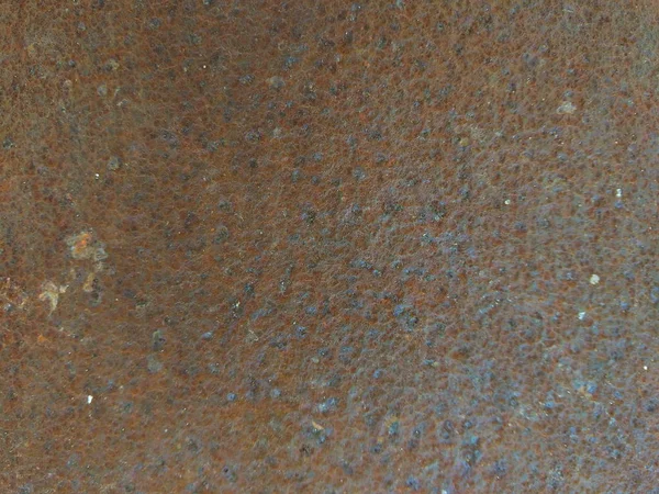 生锈的表面质地 抽象的老铁板的褐色背景 设计师的锈纹 简约背景 — 图库照片