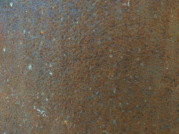 生锈的表面质地 抽象的老铁板的褐色背景 设计师的锈纹 简约背景 — 图库照片