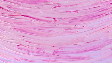 Soyut sanat geçmişi. El yapımı çok renkli soyut arkaplan. Pembe boyalı desen. Pembe fırça darbeleriyle akrilik boya dokusu. Duvar kağıdı için boş
