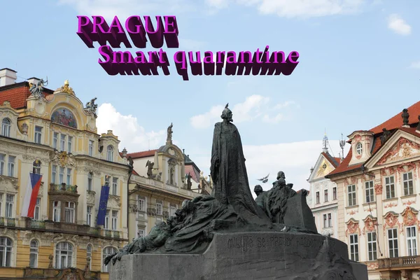 Smart quarantine system in the Czech Republic. The monitoring system uses data from mobile phones and payment cards. Smart quarantine launched in the Czech Republic. Jan Hus Memorial