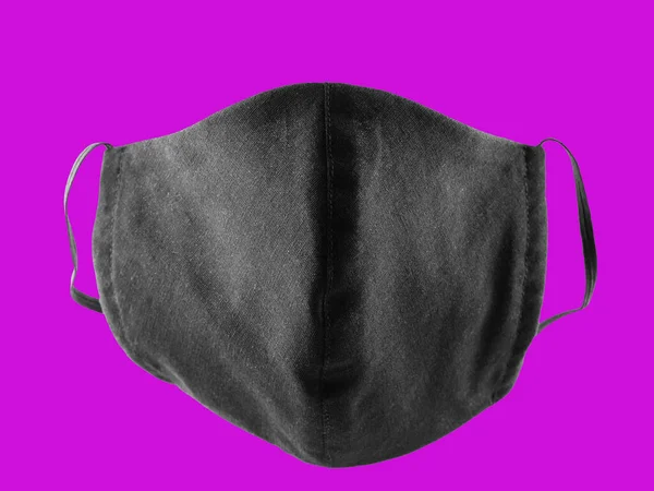 Protective Mask Pop Art Antivirus Mask Made Cotton Black Stylish — Stock Photo, Image