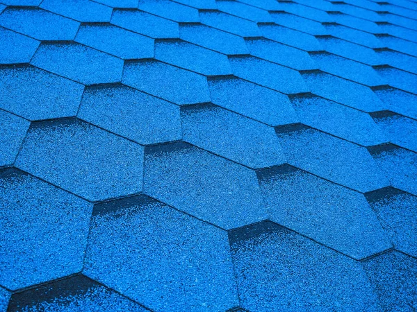 blue soft roof closeup - abstract background