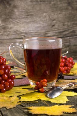 Kartopu çilek ile sonbahar çay