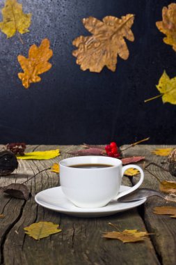 Autumn cup of coffee