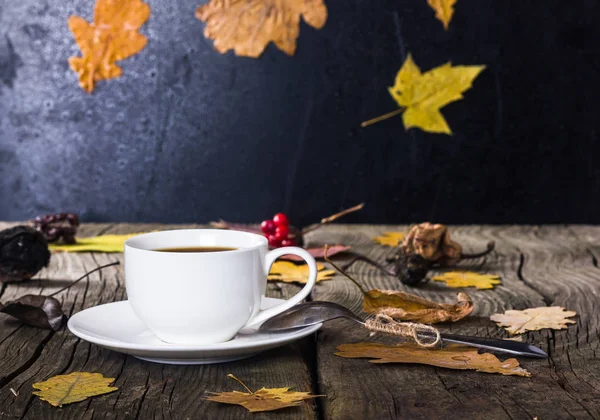 Autumn cup of coffee