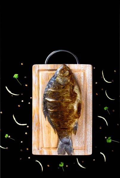 Fried fish with spices — Stock Photo, Image