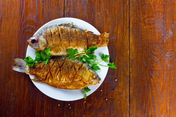 Doi pești prăjiți — Fotografie, imagine de stoc
