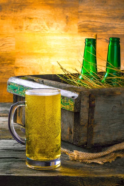 Beer in a box — Stock Photo, Image