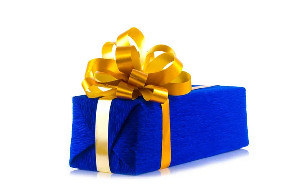 Caja de regalo azul — Foto de Stock