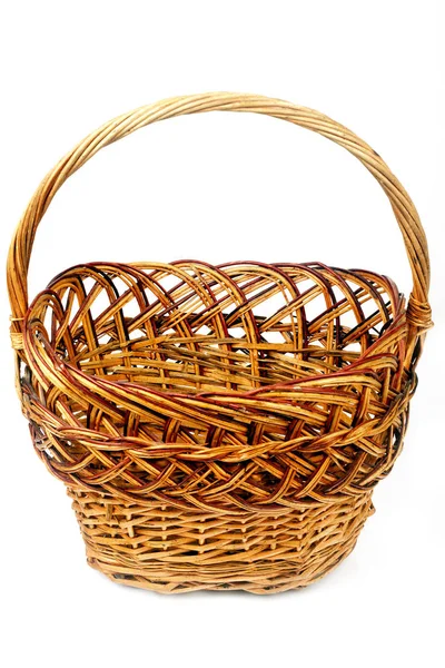 茶色の枝編み細工品バスケット — ストック写真