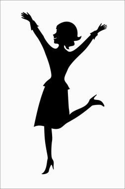 Başarılı iş kadını seviniyor 