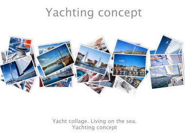 Yat collage.sailboat.yachting kavramı