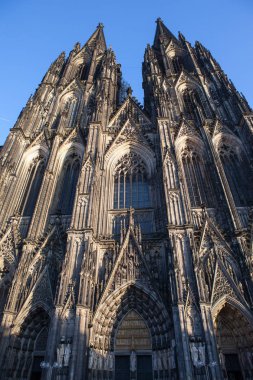 Köln Katedrali Saint Peter ve Mary Famous Kilisesi. UNESCO Dünya Miras Listesi.