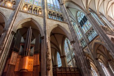 Köln Katedrali Saint Peter ve Mary Famous Kilisesi. UNESCO Dünya Miras Listesi.