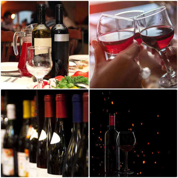Thema wijn, mensen drinken in het gezelschap van vrienden — Stockfoto
