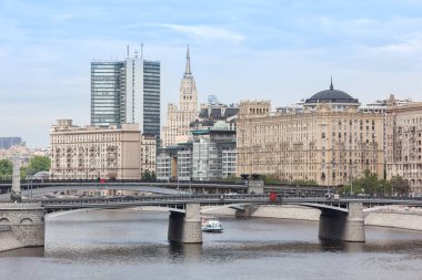 Şehir merkezinin görünümü. Moscow, Rusya Federasyonu.