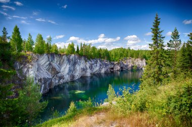 Mermer Kanyon Ruskeala Mountain Park Karelya, Rusya