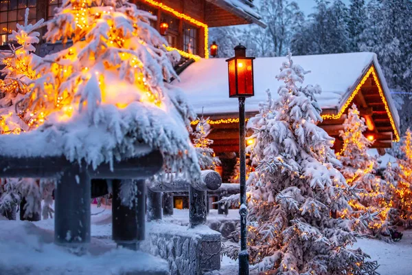 Papai Noel aldeia Lapônia finlândia — Fotografia de Stock