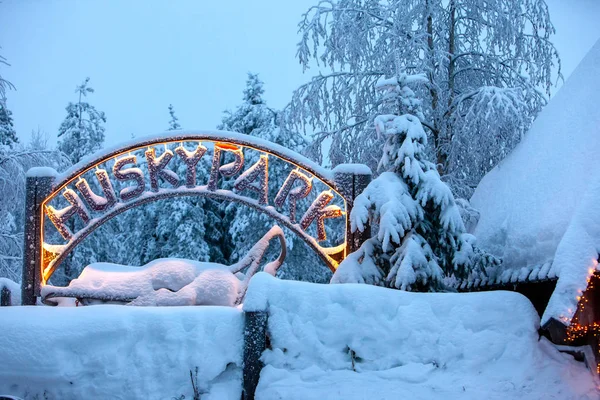 Papai Noel aldeia Lapônia finlândia — Fotografia de Stock