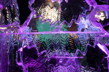 Şeffaf çok renkli buzlu arkaplan